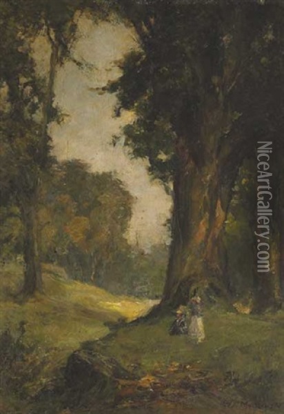 Summer Evening Oil Painting - William G. Mackenzie