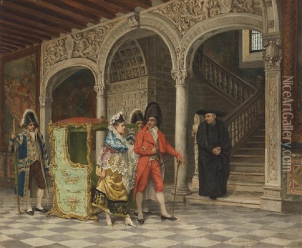 The Arrival Oil Painting - Victoriano Codina Y Langlin