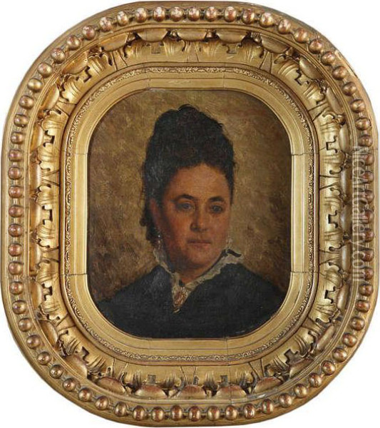Portret Van Een Dame. Oil Painting - Robert De Pauw