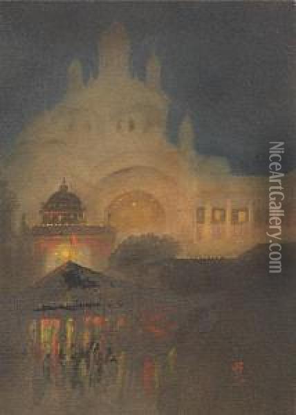 The Illumination Of The Shadow Oil Painting - Gaganendranath Tagore