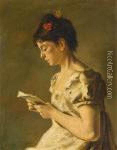 The Reader Oil Painting - Jean-Baptiste-Camille Corot