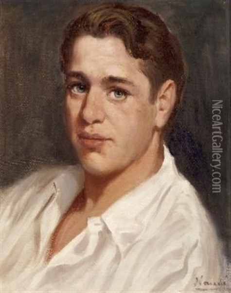 Portrait Of James Rattray Oil Painting - Pieter Hugo Naude
