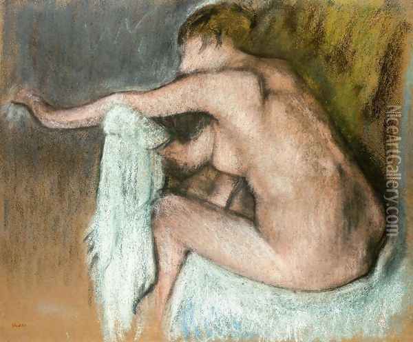 Woman Drying Her Arms Oil Painting - Edgar Degas