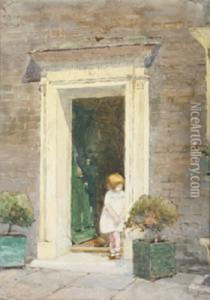 Doorway In Cheyne Walk Oil Painting - Rose Barton