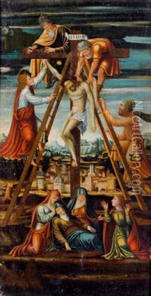 La Descente De Croix Oil Painting - Joerg Breu the Elder