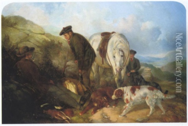 The Hunting Party Oil Painting - William Smellie Watson