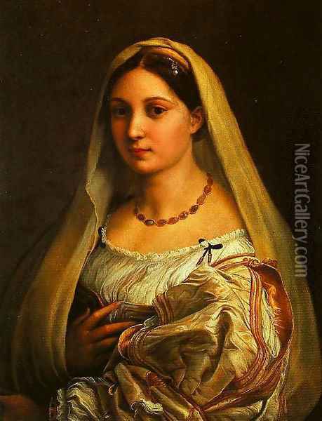 Madonna of a Woman (La Velata) Oil Painting - Raphael