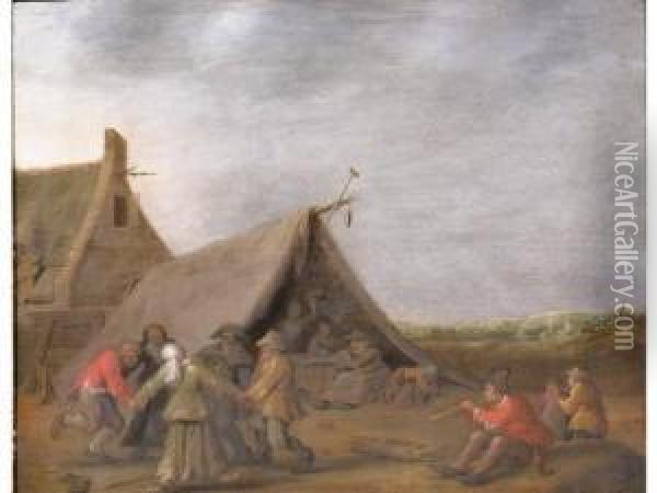 Les Rejouissances Paysannes Oil Painting - Pieter de Bloot