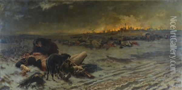 L'incendio Di Mosca Del 1812 Oil Painting - Roberto Fontana