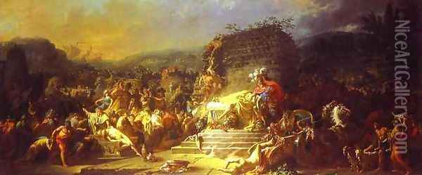 The Funeral of Patroclus Oil Painting - Jacques Louis David