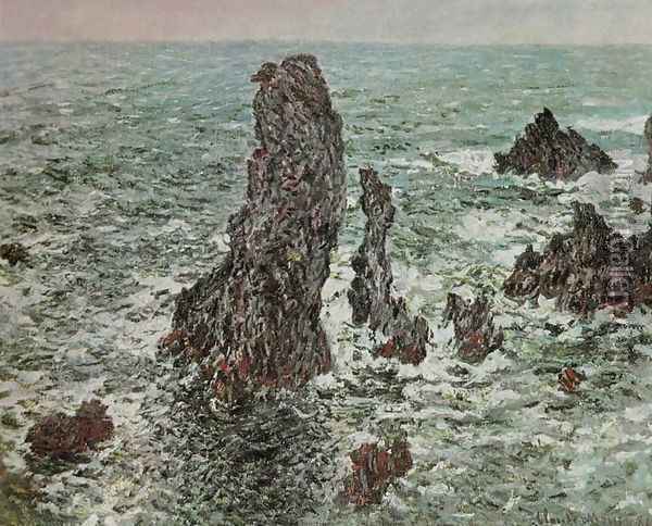 Rocks at Belle-Ile (The Needles of Port-Coton) Oil Painting - Claude Oscar Monet