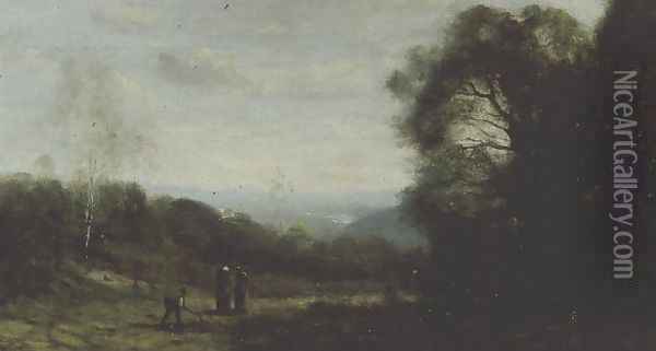 In the Hills Above Ville D'Avray Oil Painting - Jean-Baptiste-Camille Corot