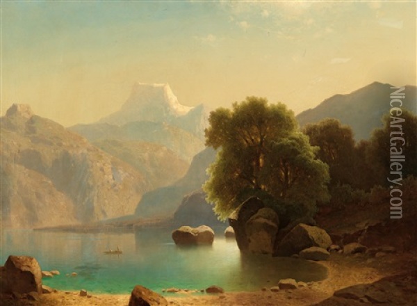 Lakeland Landscape Oil Painting - Adolf Chwala
