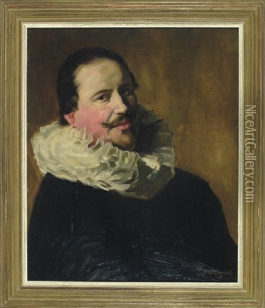 Portrait Eines Mannes Mit Geroteten Wangen Oil Painting - Ferdinand Victor Leon Roybet