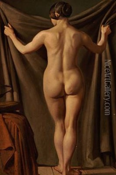 A Nude Oil Painting - Christoffer Wilhelm Eckersberg