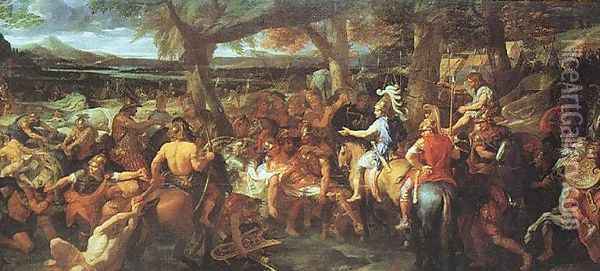 Alexander and Porus Oil Painting - Charles Le Brun