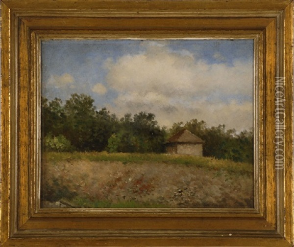 Landscape With Cottage Oil Painting - Frank Russell Green