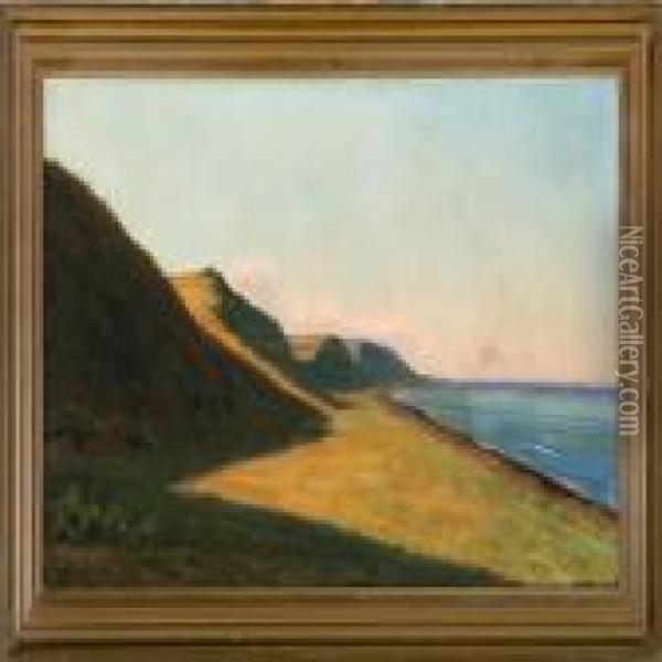 Coastal Scene From Rageleje Oil Painting - Albert Edward Wang