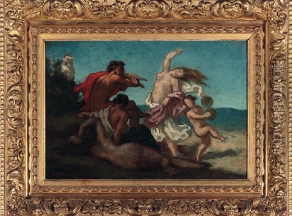 Bacchanale Oil Painting - Thomas Couture