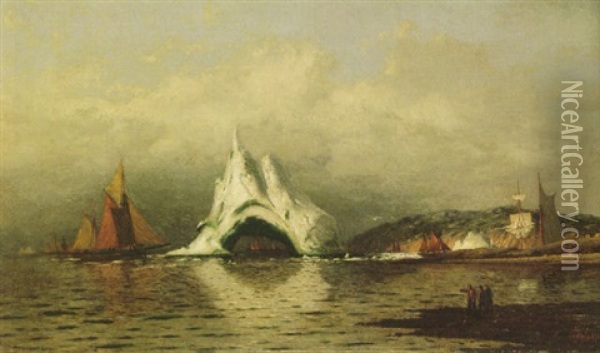 Icebergs Off The Canadian Coast Oil Painting - William Bradford