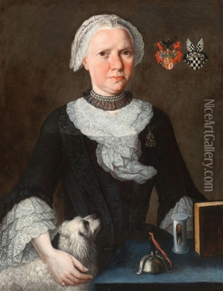 Bildnis Der Maria Franziska Von Thurn Und Valsassina Oil Painting - Marti Leon (M.A.) Zeuger