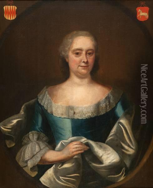 Portret Van Petronella De Geer Oil Painting - Jan Maurits Quinkhard