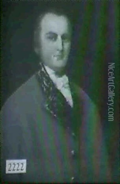 Portrait Of Gentleman In Red Coat Oil Painting - Sir William Beechey