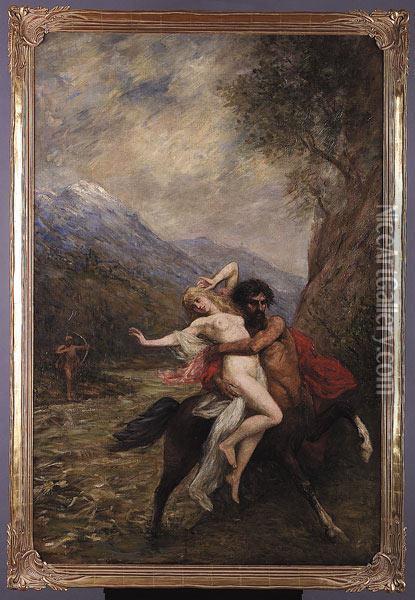 The Rape Of Hippodamea Oil Painting - Ferdinand Humbert