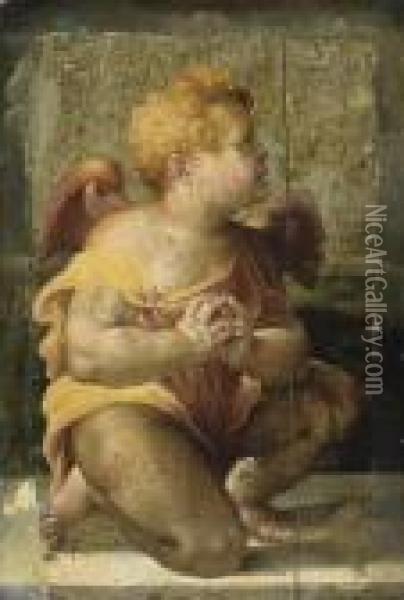 Un Ange En Priere Oil Painting - Domenico Beccafumi