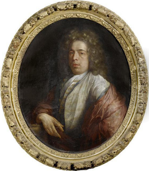 Portrait Of A Nobleman Of The House Of Van Brienen Oil Painting - Kaspar Jakob Van Opstal