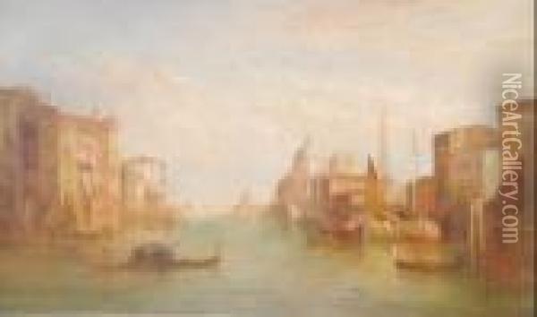 Venise, Vue Sur Santa Maria Della Salute Oil Painting - Alfred Pollentine