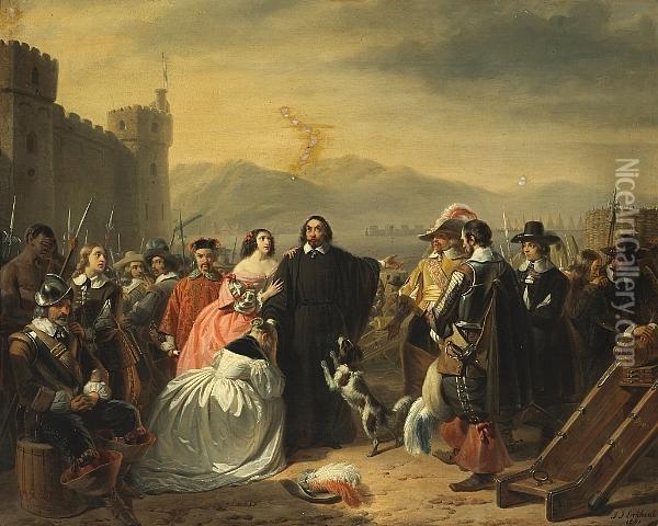 A Prayer Before Battle Oil Painting - Jacobus Josephus Eeckhout