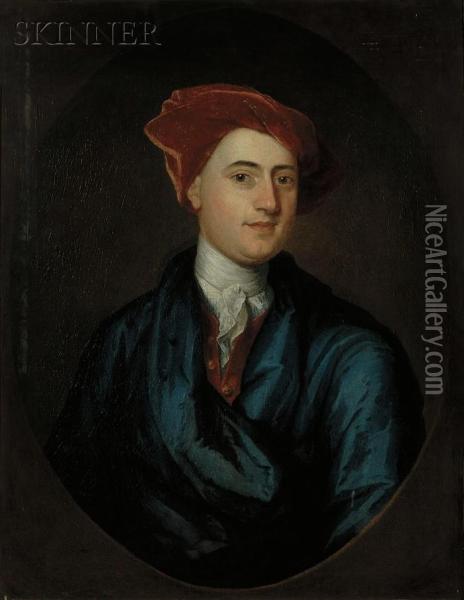 Portrait Of Colonel Benjamin Pollard (1696-1756) Oil Painting - Joseph Blackburn