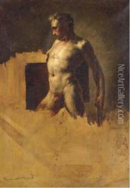 Academie D'homme Oil Painting - Leon Cogniet