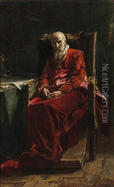 Portrait Of The Duke Of Alva Oil Painting - Karel Ooms