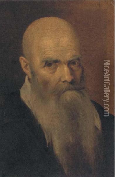 Portrait Of An Elderly Man, Traditionally Thought To Be Galileogalilei Oil Painting - Jacopo Robusti, II Tintoretto