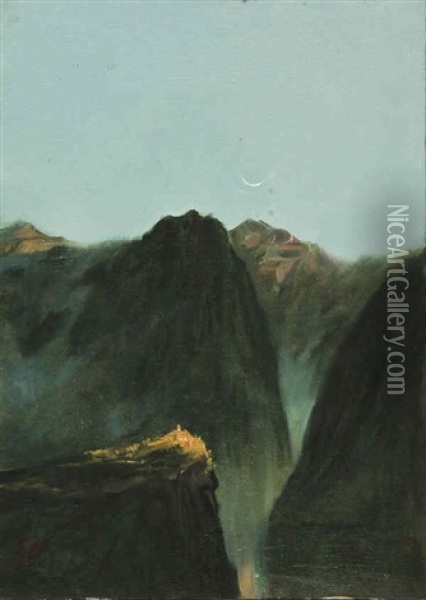 Il Monastero Del Tibet Oil Painting -  Zhou Zhi
