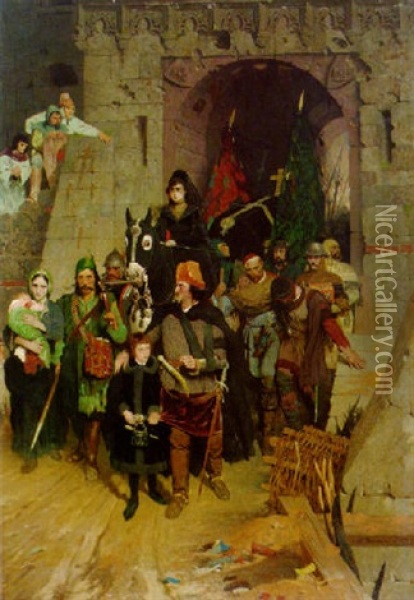 The Surrender Of The City Oil Painting - Wilhelm Beckmann