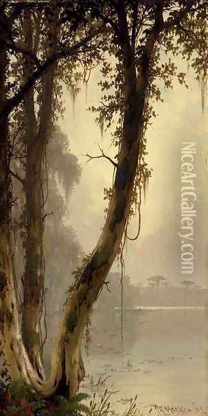 Bayou Lafourche, Louisiana Oil Painting - Joseph Rusling Meeker