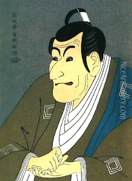 Ebizo Oil Painting - Katsushika Hokusai