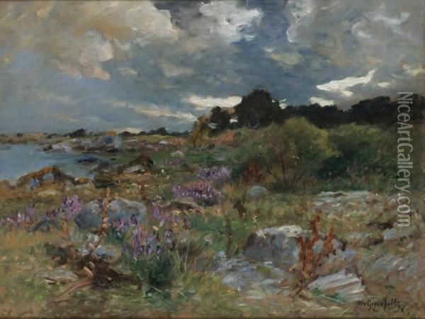 Strandlandskap Oil Painting - Wilhelm von Gegerfelt