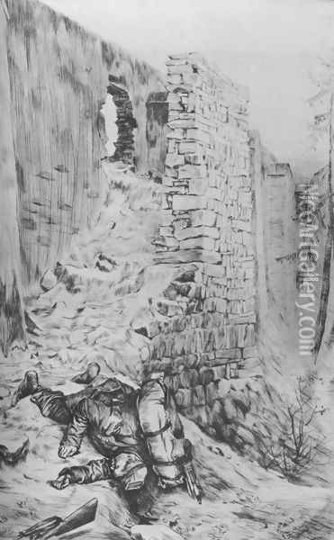 Le premier homme tué que j'ai vu (Souvenir du siège de Paris) (The First Killed I Saw (Souvenir of the Siege of Paris)) Oil Painting - James Jacques Joseph Tissot