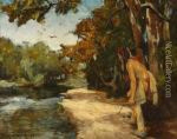 Indian Hunter Oil Painting - Eanger Irving Couse