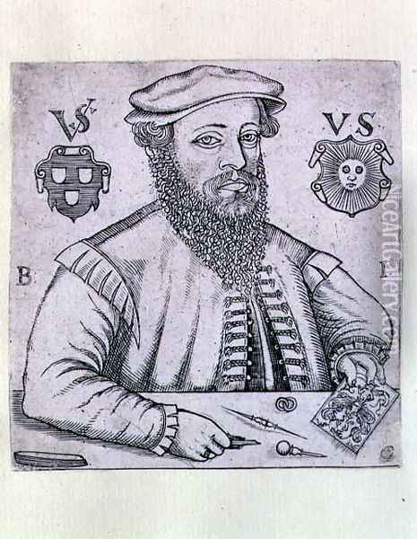 Portrait of Virgilius Solis 1514-62 German printmaker Oil Painting - Balthasar Jenichen