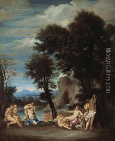 Diana And Callisto Oil Painting - Francesco Albani