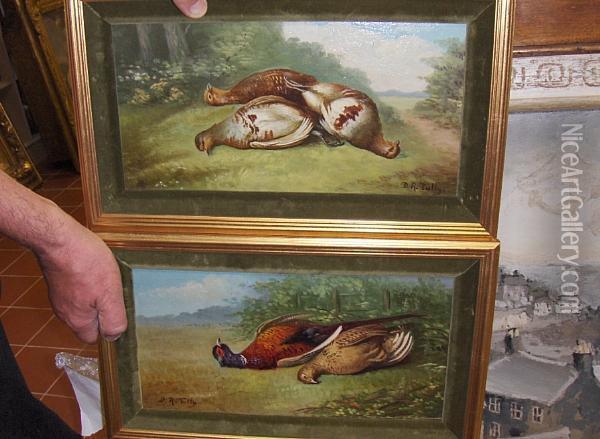 Still Lifes Of Pheasants And Partridge Oil Painting - Dhuie Russell-Tully