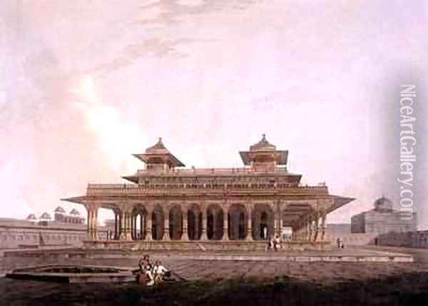 Part of the Palace in the Fort of Allahabad Oil Painting - Thomas Daniell