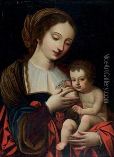 Vierge A L'enfant Oil Painting - Italian Unknown Master
