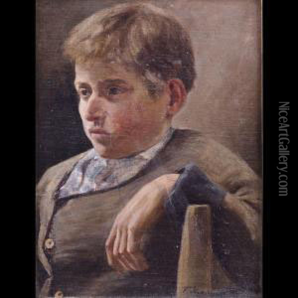 Ritratto Di Fanciullo Oil Painting - Ferdinando Silvani