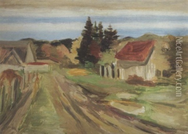 Dorfstrase Oil Painting - Carl Joerres